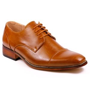 Rusty Tan Men's Lace Up Oxford Classic Dress Shoe
